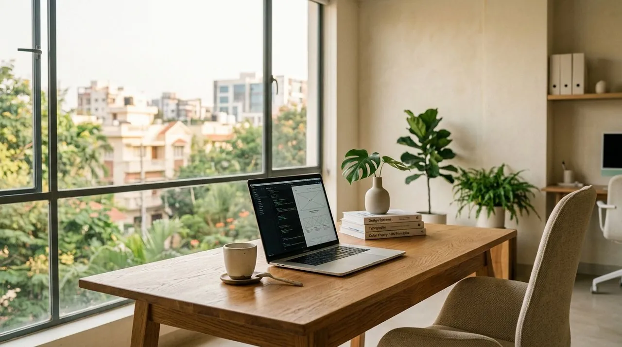 Think Avinya studio in Bengaluru, morning light